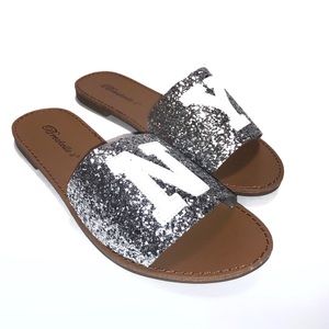 NY Glitter Slip On Sandals ✨